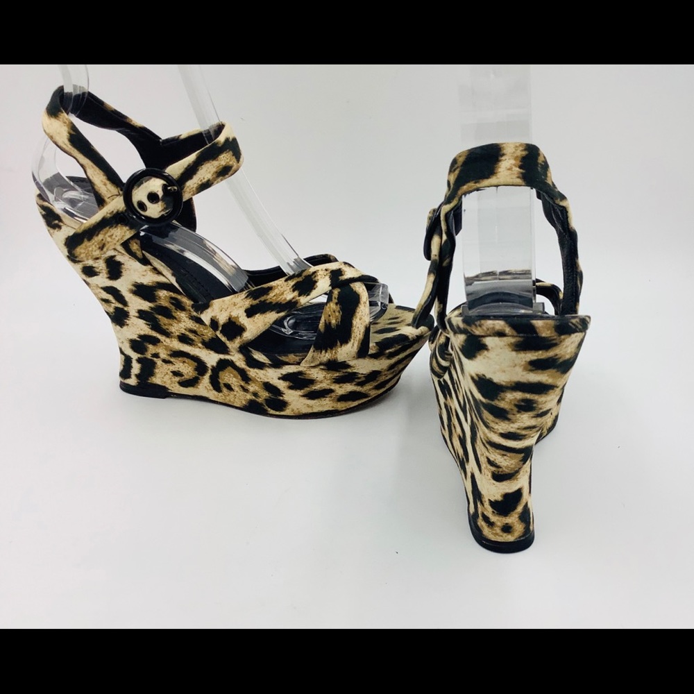 Alice and Olivier Fabulous Leopard 5”Platforms sz7